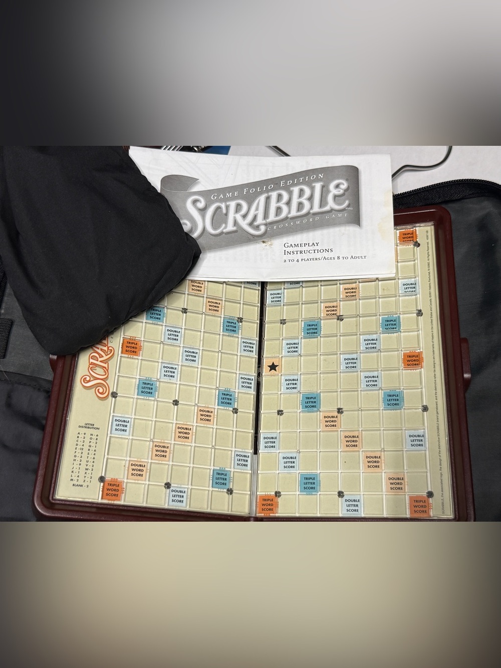 Vintage Hasbro Scrabble Travel Folio Edition Portable